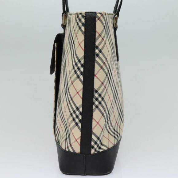 BURBERRY Nova Check Tote Bag Canvas Beige Auth 81323 - Picture 4 of 16